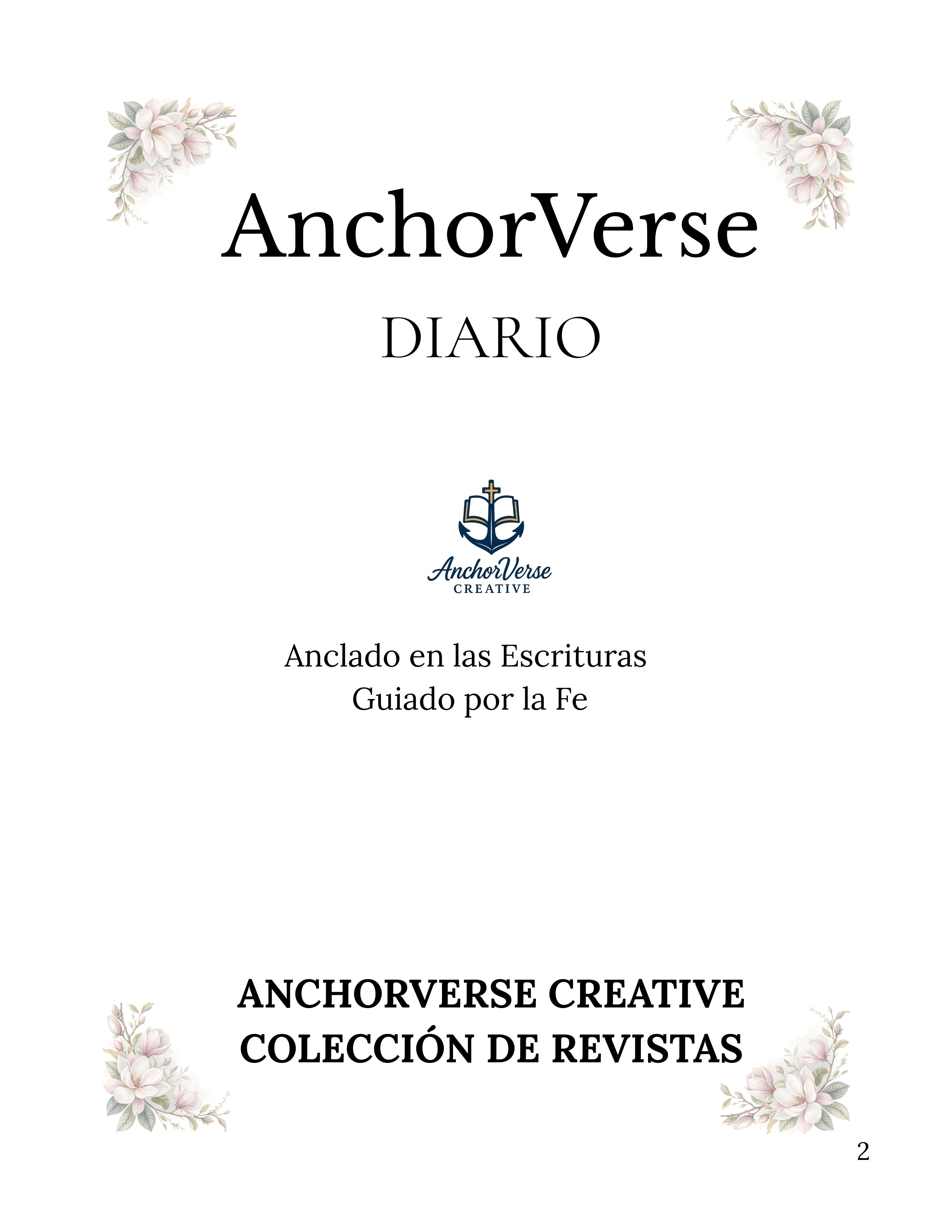 AnchorVerse Creative Journal in English y Español